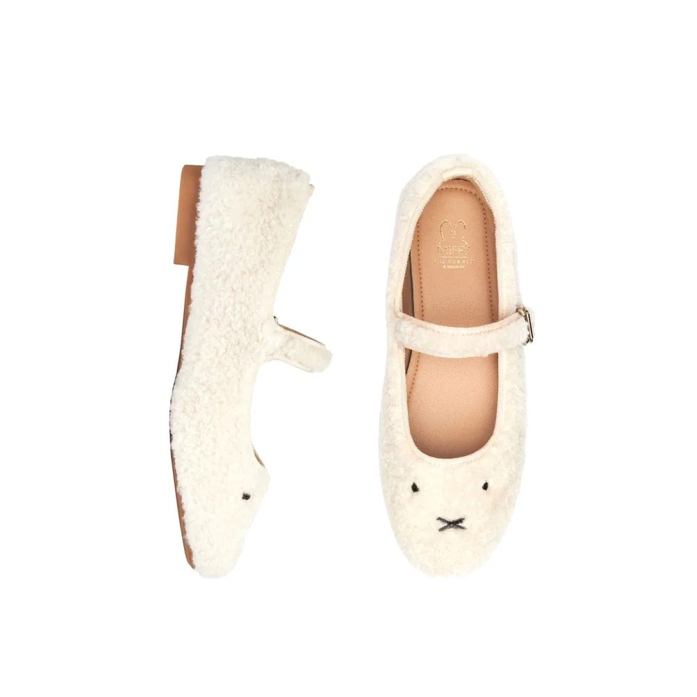 ✨️BNIB✨️ Miffy x The Korner Mary Jane Lambswool Loafers, Size 36 (US 6) 🐰 - Picture 6 of 16